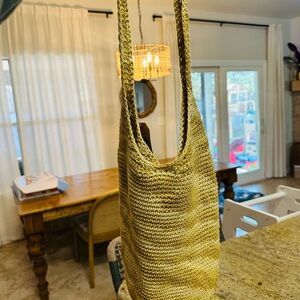NWT Stylish Tan Knit Women's Bag